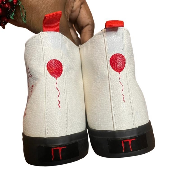 Groundup sneakers men high top lace up size 9 black white and red. - Picture 3 of 6